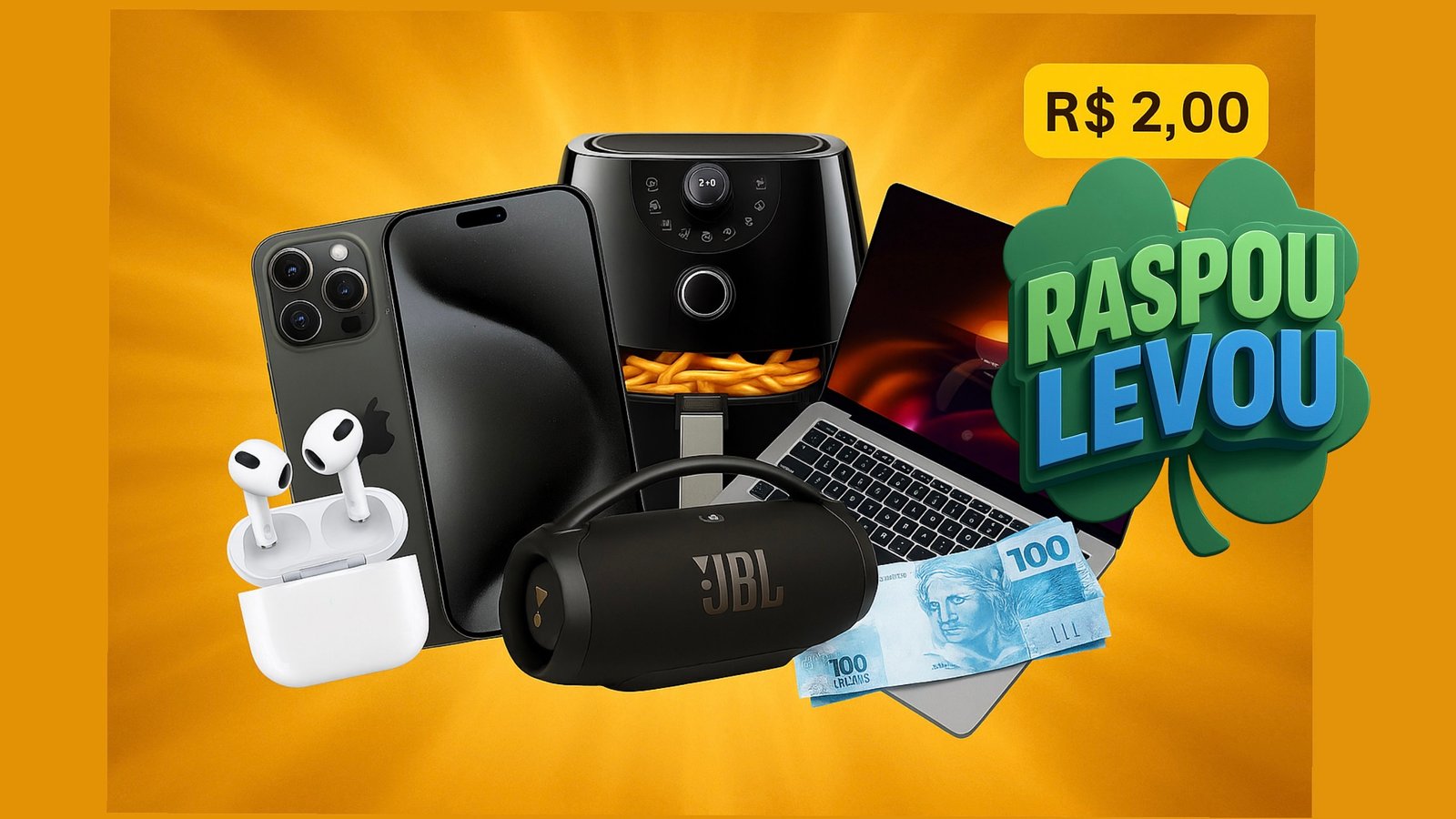 R$ 5,00 - PRÊMIOS DE ATÉ R$5.000,00 